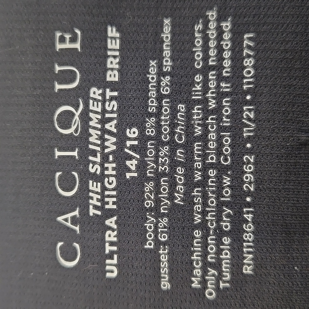 Cacique | The Slimmer Ultra High-Waist Brief ,Black - Picture 2 of 5